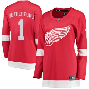 Women's Breakaway Detroit Red Wings Jim Rutherford Red Home Official Fanatics Branded Jersey
