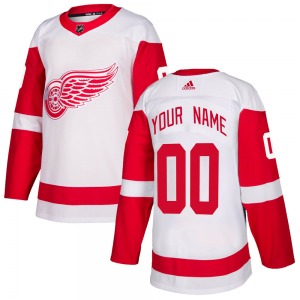 Youth Authentic Detroit Red Wings Custom White Custom Official Adidas Jersey