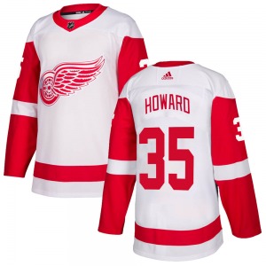 Youth Authentic Detroit Red Wings Jimmy Howard White Official Adidas Jersey