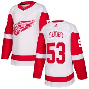 Youth Authentic Detroit Red Wings Moritz Seider White Official Adidas Jersey
