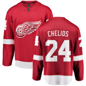 Adult Breakaway Detroit Red Wings Chris Chelios Red Home Official Fanatics Branded Jersey
