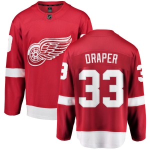 Youth Breakaway Detroit Red Wings Kris Draper Red Home Official Fanatics Branded Jersey