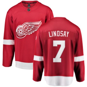Adult Breakaway Detroit Red Wings Ted Lindsay Red Home Official Fanatics Branded Jersey