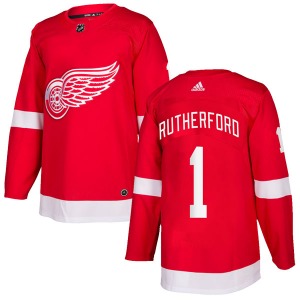 Youth Authentic Detroit Red Wings Jim Rutherford Red Home Official Adidas Jersey