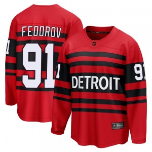 Youth Breakaway Detroit Red Wings Sergei Fedorov Red Special Edition 2.0 Official Fanatics Branded Jersey