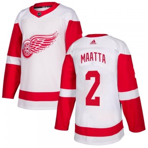 Adult Authentic Detroit Red Wings Olli Maatta White Official Adidas Jersey