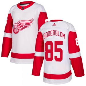 Adult Authentic Detroit Red Wings Elmer Soderblom White Official Adidas Jersey