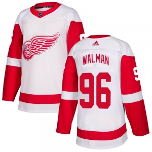 Adult Authentic Detroit Red Wings Jake Walman White Official Adidas Jersey