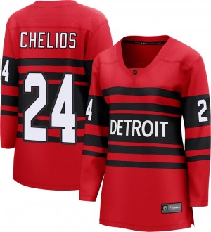 Women's Breakaway Detroit Red Wings Chris Chelios Red Special Edition 2.0 Official Fanatics Branded Jersey
