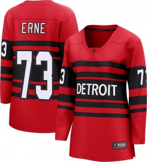 Women's Breakaway Detroit Red Wings Adam Erne Red Special Edition 2.0 Official Fanatics Branded Jersey