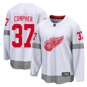Youth Breakaway Detroit Red Wings J.T. Compher White 2020/21 Special Edition Official Fanatics Branded Jersey