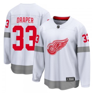 Youth Breakaway Detroit Red Wings Kris Draper White 2020/21 Special Edition Official Fanatics Branded Jersey