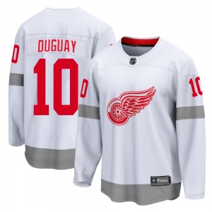 Youth Breakaway Detroit Red Wings Ron Duguay White 2020/21 Special Edition Official Fanatics Branded Jersey