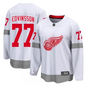 Youth Breakaway Detroit Red Wings Simon Edvinsson White 2020/21 Special Edition Official Fanatics Branded Jersey