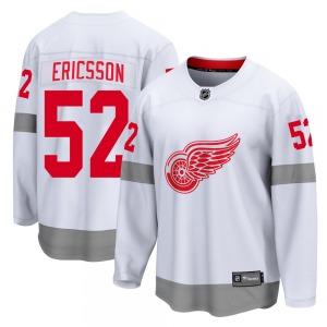 Youth Breakaway Detroit Red Wings Jonathan Ericsson White 2020/21 Special Edition Official Fanatics Branded Jersey