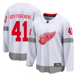 Youth Breakaway Detroit Red Wings Shayne Gostisbehere White 2020/21 Special Edition Official Fanatics Branded Jersey