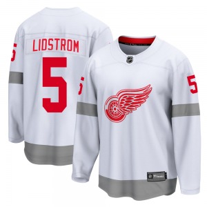 Youth Breakaway Detroit Red Wings Nicklas Lidstrom White 2020/21 Special Edition Official Fanatics Branded Jersey