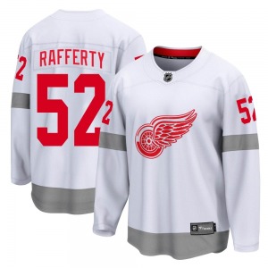 Youth Breakaway Detroit Red Wings Brogan Rafferty White 2020/21 Special Edition Official Fanatics Branded Jersey