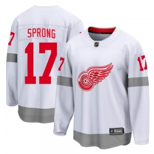 Youth Breakaway Detroit Red Wings Daniel Sprong White 2020/21 Special Edition Official Fanatics Branded Jersey