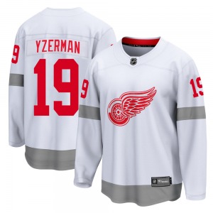 Youth Breakaway Detroit Red Wings Steve Yzerman White 2020/21 Special Edition Official Fanatics Branded Jersey
