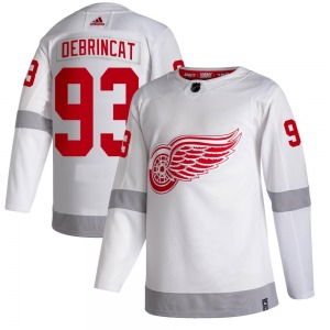 Youth Authentic Detroit Red Wings Alex DeBrincat White 2020/21 Reverse Retro Official Adidas Jersey