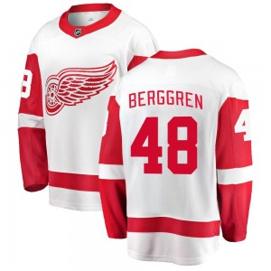 Youth Breakaway Detroit Red Wings Jonatan Berggren White Away Official Fanatics Branded Jersey