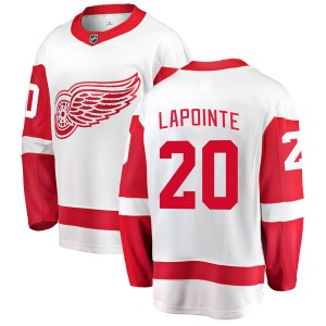 Youth Breakaway Detroit Red Wings Martin Lapointe White Away Official Fanatics Branded Jersey