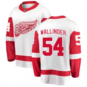 Youth Breakaway Detroit Red Wings William Wallinder White Away Official Fanatics Branded Jersey