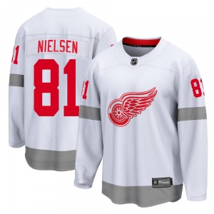 Adult Breakaway Detroit Red Wings Frans Nielsen White 2020/21 Special Edition Official Fanatics Branded Jersey