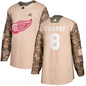 Adult Authentic Detroit Red Wings Ben Chiarot Camo Veterans Day Practice Official Adidas Jersey
