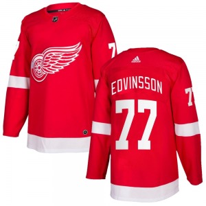 Adult Authentic Detroit Red Wings Simon Edvinsson Red Home Official Adidas Jersey