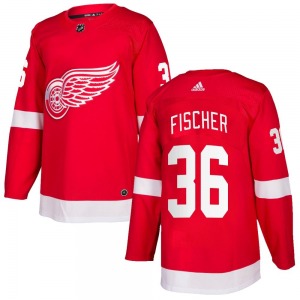 Adult Authentic Detroit Red Wings Christian Fischer Red Home Official Adidas Jersey