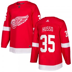 Adult Authentic Detroit Red Wings Ville Husso Red Home Official Adidas Jersey