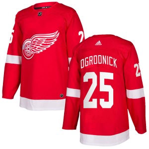 Adult Authentic Detroit Red Wings John Ogrodnick Red Home Official Adidas Jersey