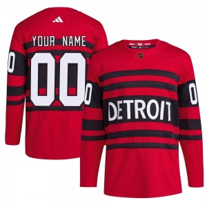 Adult Authentic Detroit Red Wings Custom Red Custom Reverse Retro 2.0 Official Adidas Jersey