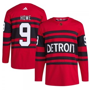 Adult Authentic Detroit Red Wings Gordie Howe Red Reverse Retro 2.0 Official Adidas Jersey