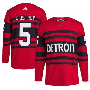 Adult Authentic Detroit Red Wings Nicklas Lidstrom Red Reverse Retro 2.0 Official Adidas Jersey