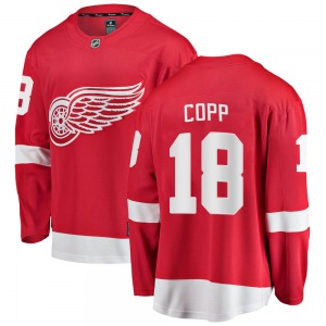 Youth Breakaway Detroit Red Wings Andrew Copp Red Home Official Fanatics Branded Jersey