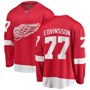 Youth Breakaway Detroit Red Wings Simon Edvinsson Red Home Official Fanatics Branded Jersey