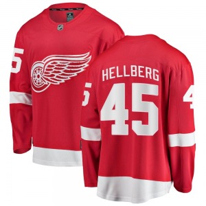 Youth Breakaway Detroit Red Wings Magnus Hellberg Red Home Official Fanatics Branded Jersey