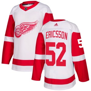 Adult Authentic Detroit Red Wings Jonathan Ericsson White Official Adidas Jersey