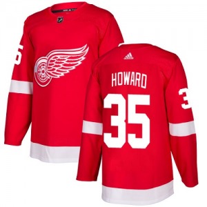 Youth Authentic Detroit Red Wings Jimmy Howard Red Home Official Adidas Jersey