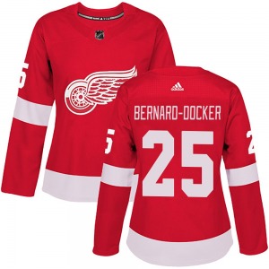 Women's Authentic Detroit Red Wings Jacob Bernard-Docker Red Home Official Adidas Jersey