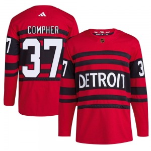 Youth Authentic Detroit Red Wings J.T. Compher Red Reverse Retro 2.0 Official Adidas Jersey