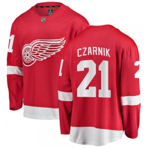 Adult Breakaway Detroit Red Wings Austin Czarnik Red Home Official Fanatics Branded Jersey