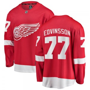 Adult Breakaway Detroit Red Wings Simon Edvinsson Red Home Official Fanatics Branded Jersey