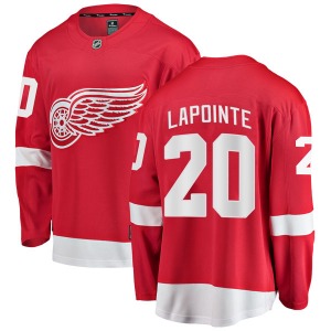 Adult Breakaway Detroit Red Wings Martin Lapointe Red Home Official Fanatics Branded Jersey