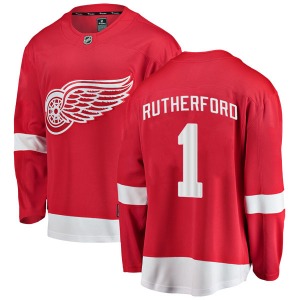 Adult Breakaway Detroit Red Wings Jim Rutherford Red Home Official Fanatics Branded Jersey