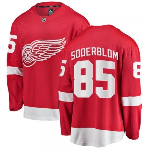 Adult Breakaway Detroit Red Wings Elmer Soderblom Red Home Official Fanatics Branded Jersey