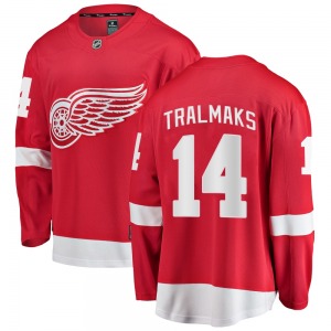 Adult Breakaway Detroit Red Wings Eduards Tralmaks Red Home Official Fanatics Branded Jersey